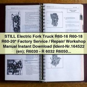 STILL Electric Fork Truck R60 Series Factory Service/Repair/Workshop Manual
