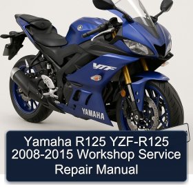 Yamaha R125 YZF-R125 2008-2015 Workshop Manual de servicio y reparación