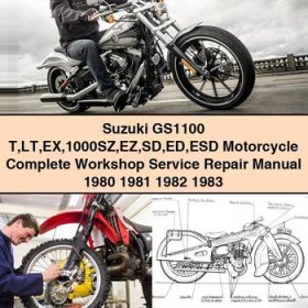 Suzuki GS1100 T LT EX 1000SZ EZ SD ED ESD Motorcycle Manual completo de servicio y reparación del taller 1980 1981 1982 1983