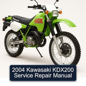 2004 Kawasaki KDX200 Service Repair Manual
