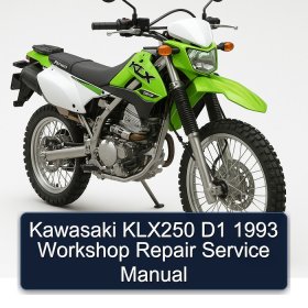 Kawasaki KLX250 D1 1993 Workshop Repair Service Manual