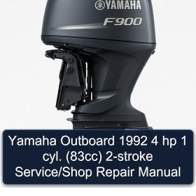 Yamaha Outboard 1992 4 hp 1 cyl. (83cc) 2-stroke Service/Shop Repair Manual