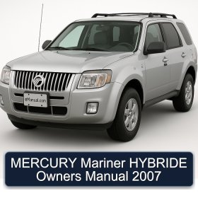 MERCURY Mariner HYBRIDE Owners Manual 2007