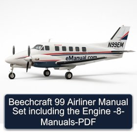 Beechcraft 99 Airliner Manual Set including the Engine -8- Manuals-PDF