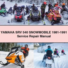 Yamaha SRV 540 Snowmobile 1981-1991 Manual de servicio y reparación