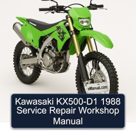 Kawasaki KX500-D1 1988 Service Repair Workshop Manual