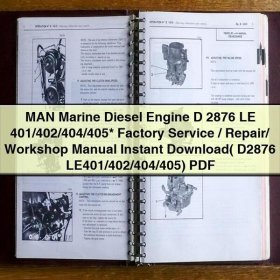 Manual de Servicio/Reparación/Taller para Motor Diésel Marino MAN D 2876 LE 401/402/404/405