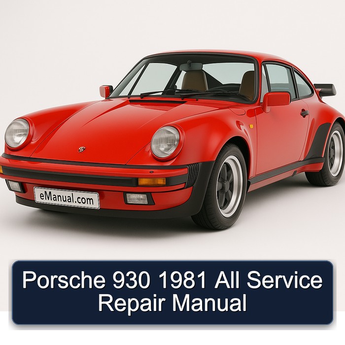 Porsche 930 1981 All Service Repair Manual