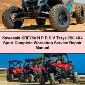Kawasaki KRF750 N P R S V Teryx 750 4X4 Sport Manual completo de servicio y reparación del taller