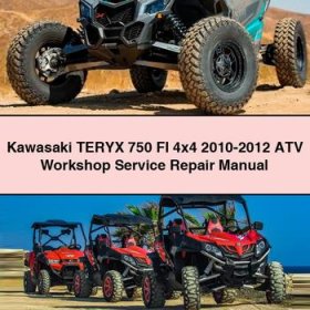 Kawasaki TERYX 750 FI 4x4 2010-2012 ATV Workshop Manual de servicio y reparación PDF Download