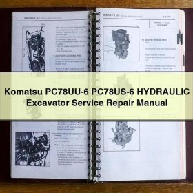 Komatsu PC78UU-6 / PC78US-6 Hydraulikbagger Servicehandbuch