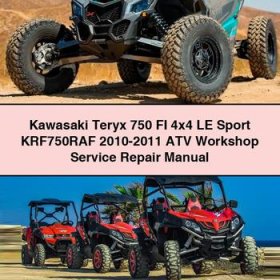 Kawasaki Teryx 750 FI 4x4 LE Sport KRF750RAF 2010-2011 ATV Workshop Manual de servicio y reparación