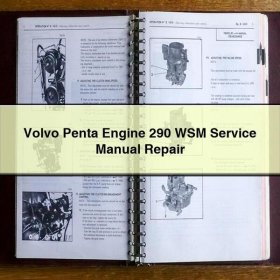 Volvo Penta Engine 290 WSM Service Manual Repair PDF Download