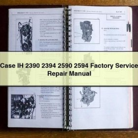 Manual de Servicio y Reparación de Fábrica Case IH 2390, 2394, 2590, 2594 (PDF)