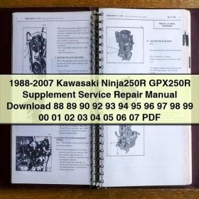 1988-2007 Kawasaki Ninja250R GPX250R Supplement Manual de servicio y reparación 88 89 90 92 93 94 95 96 97 98 99 00 01 02 03 04 05 06 07