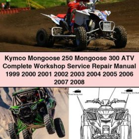Kymco Mongoose 250 Mongoose 300 ATV Manual completo de servicio y reparación del taller 1999 2000 2001 2002 2003 2004 2005 2006 2007 2008