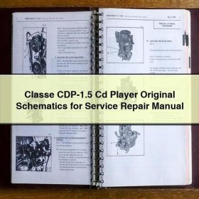 Classe CDP-1.5 Cd Player Original Schematics for Manual de servicio y reparación
