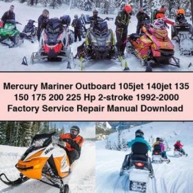 Mercury Mariner Outboard 105jet 140jet 135 150 175 200 225 Hp 2-stroke 1992-2000 Factory Manual de servicio y reparación Download PDF