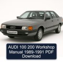AUDI 100 200 Workshop Manual 1989-1991 PDF Download