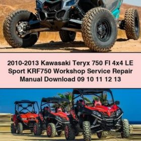 2010-2013 Kawasaki Teryx 750 FI 4x4 LE Sport KRF750 Workshop Manual de servicio y reparación Download 09 10 11 12 13 PDF