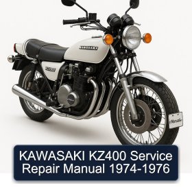 KAWASAKI KZ400 Service Repair Manual 1974-1976