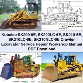 Manual de Servicio y Reparación para Excavadoras de Cadenas Kobelco SK200-6E, SK200LC-6E, SK210-6E, SK210LC-6E, SK210NLC-6E