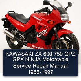 KAWASAKI ZX 600 750 GPZ GPX NINJA Motorcycle Service Repair Manual 1985-1997