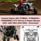 Yamaha Raptor 660 (YFM660/YFM660RN/YFM660RNC) ATV Service & Repair Manual (2001 2002 2003 2004 2005)-PDF