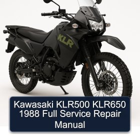 Kawasaki KLR500 KLR650 1988 Full Manual de servicio y reparación