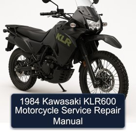1984 Kawasaki KLR600 Motorcycle Manual de servicio y reparación