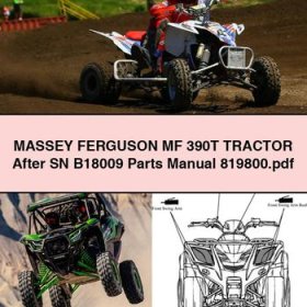 MASSEY FERGUSON MF 390T Tractor After SN B18009 Parts Manual 819800