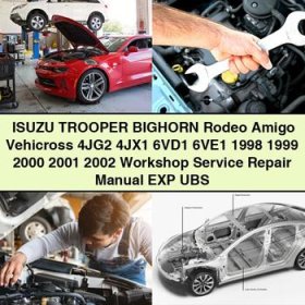 ISUZU TROOPER BIGHORN Rodeo Amigo Vehicross 4JG2 4JX1 6VD1 6VE1 1998 1999 2000 2001 2002 Workshop Manual de servicio y reparación EXP UBS
