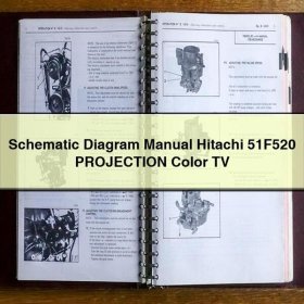 Schematic Diagram Manual Hitachi 51F520 PROJECTION Color TV