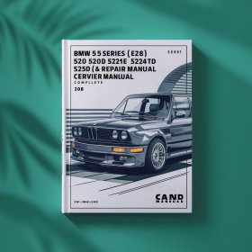 BMW 5 Series (E28) 518 518i 520i 520e 524td 525i 528i 535i Service & Repair Manual Complete (German)