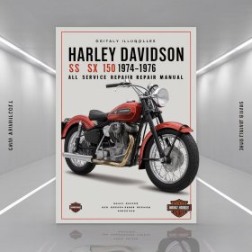 Harley Davidson SS SX 175 250 1974-1976 All Manual de servicio y reparación