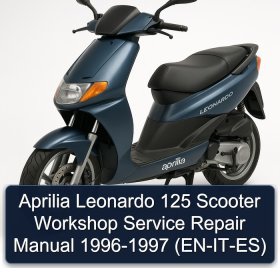 Aprilia Leonardo 125 Scooter Workshop Service Repair Manual 1996-1997 (EN-IT-ES)