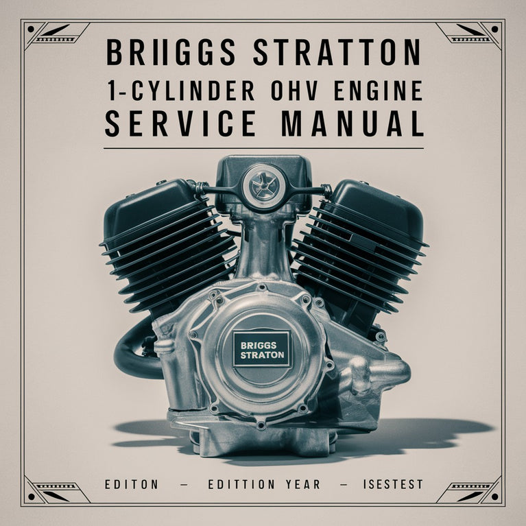 Manual de servicio y reparación del motor OHV de 1 cilindro de BRIGGS STRATTON