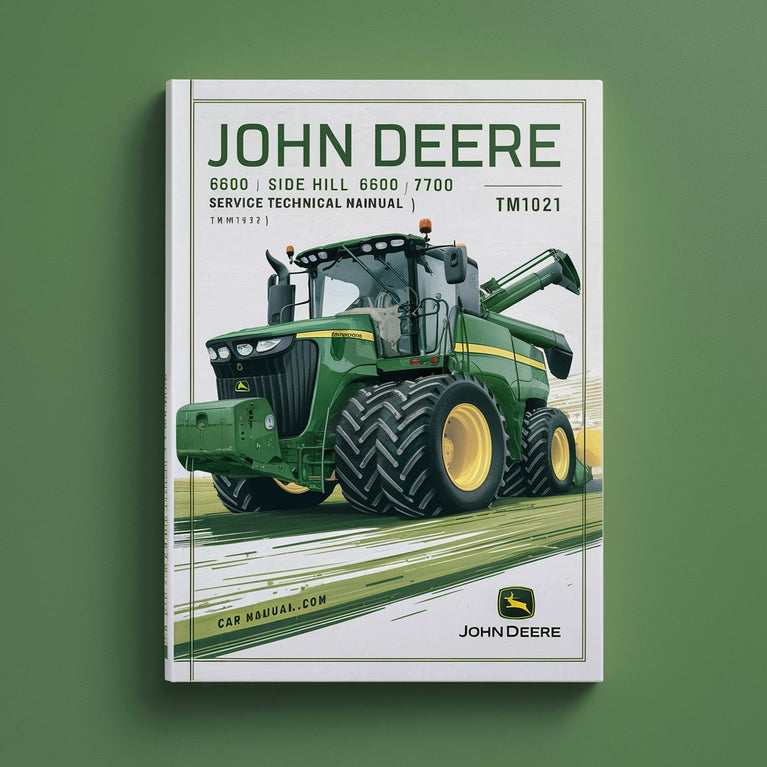 Manual técnico de servicio de las cosechadoras John Deere 6600 Side Hill 6600 7700 (TM1021)