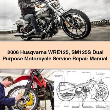 Manual de servicio y reparación de motocicletas de doble propósito Husqvarna WRE125 SM125S 2006