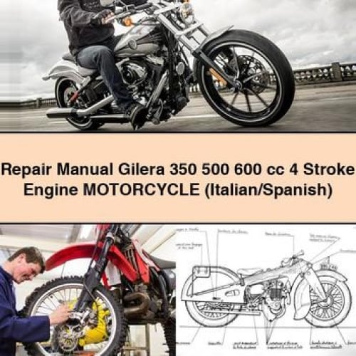 Repair Manual Gilera 350 500 600 cc 4 Stroke Engine Motorcycle (Italian/Spanish) PDF Download