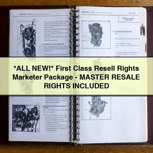 *ALL NEW* First Class Resell Rights Marketer Package - MASTER RESALE RIGHTS INCLUDED