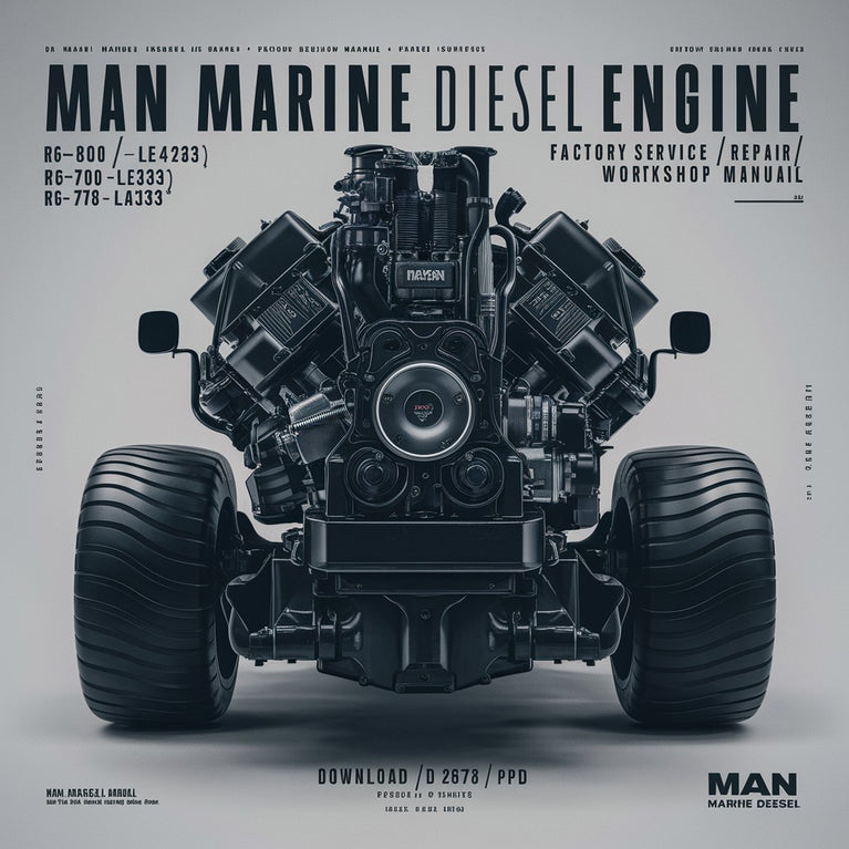 Manual de taller, reparación y servicio de fábrica del motor diésel marino MAN R6-800 (D2876 LE423) R6-730 (D2876 LE433) (D 2876)