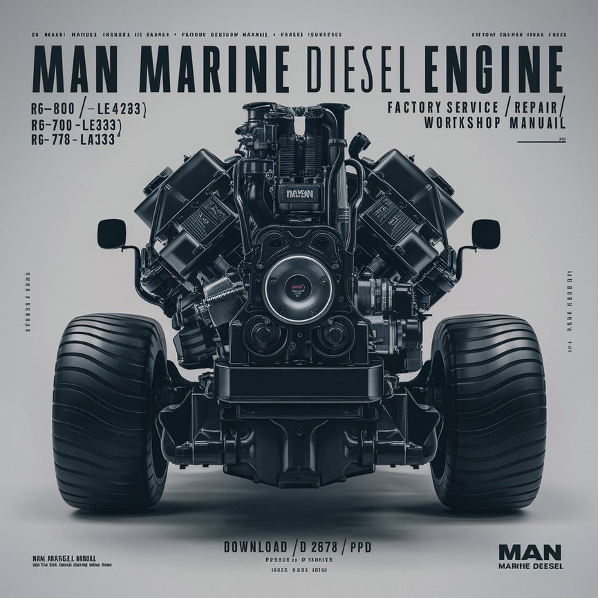 Manual de taller, reparación y servicio de fábrica del motor diésel marino MAN R6-800 (D2876 LE423) R6-730 (D2876 LE433) (D 2876)