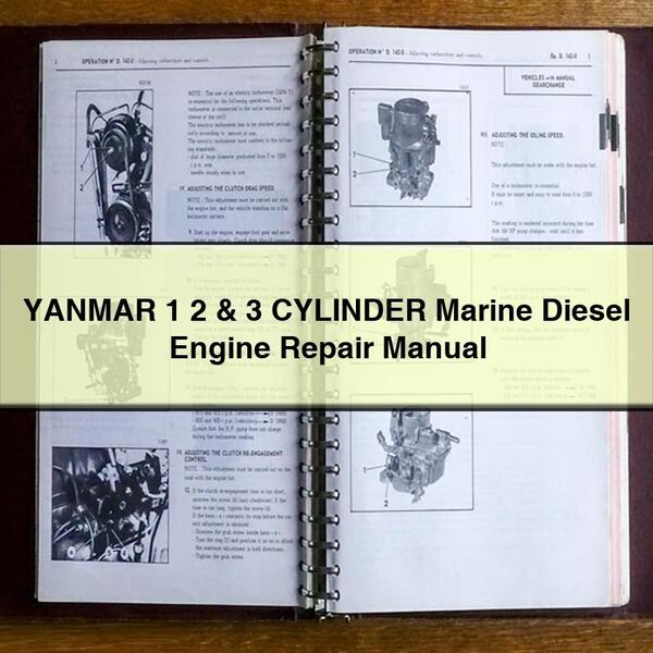 Manuel de réparation des moteurs diesel marins YANMAR 1, 2 et 3 cylindres