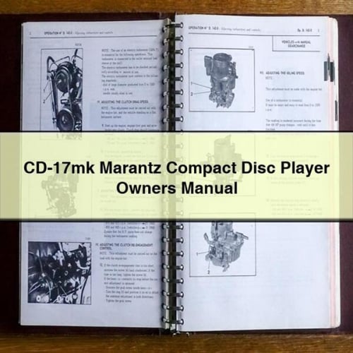 Manuel d'utilisation du lecteur de disques compacts Marantz CD-17mk