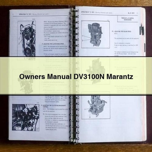 Owners Manual DV3100N Marantz PDF Download