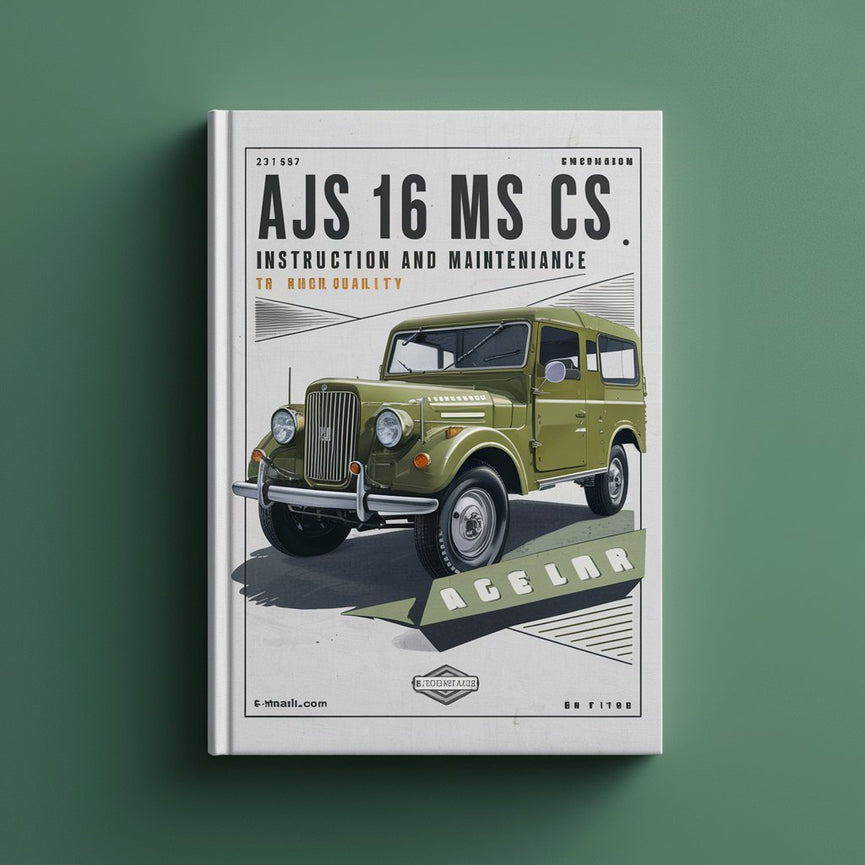 AJS 16M MS MC CS 18 SC CS 1953 INSTRUCTION ET ENTRETIEN