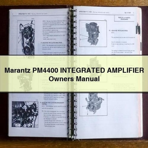 Marantz PM4400 Integrated Amplifier Owner's Manual PDF