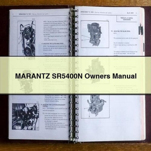 Marantz SR5400N Owner's Manual (PDF)