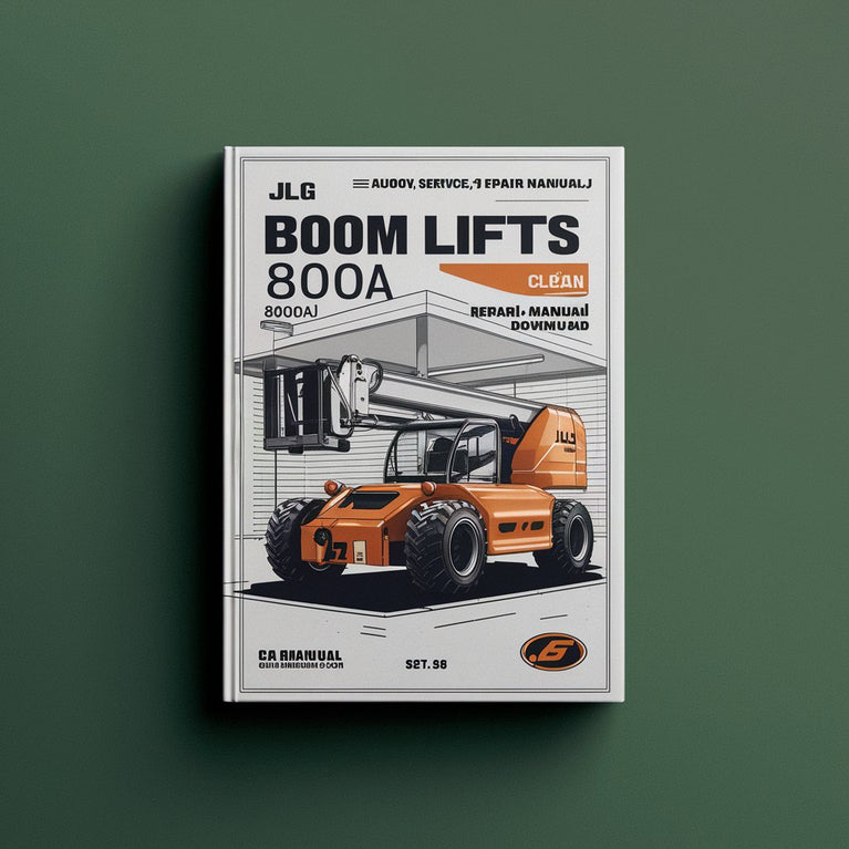 JLG Boom Lifts 800A 800AJ CE  Factory Service/Repair/ Workshop Manual  (P/N: 3120858)